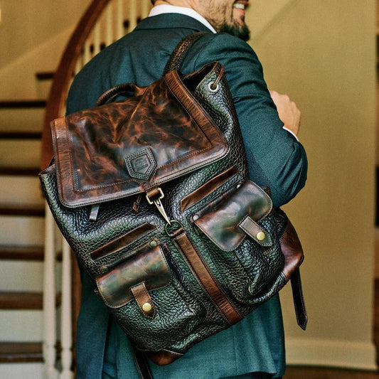 Theodore Leather Backpack-Bags > Backpack > Leather-Espresso-Mission Mercantile Leather Goods